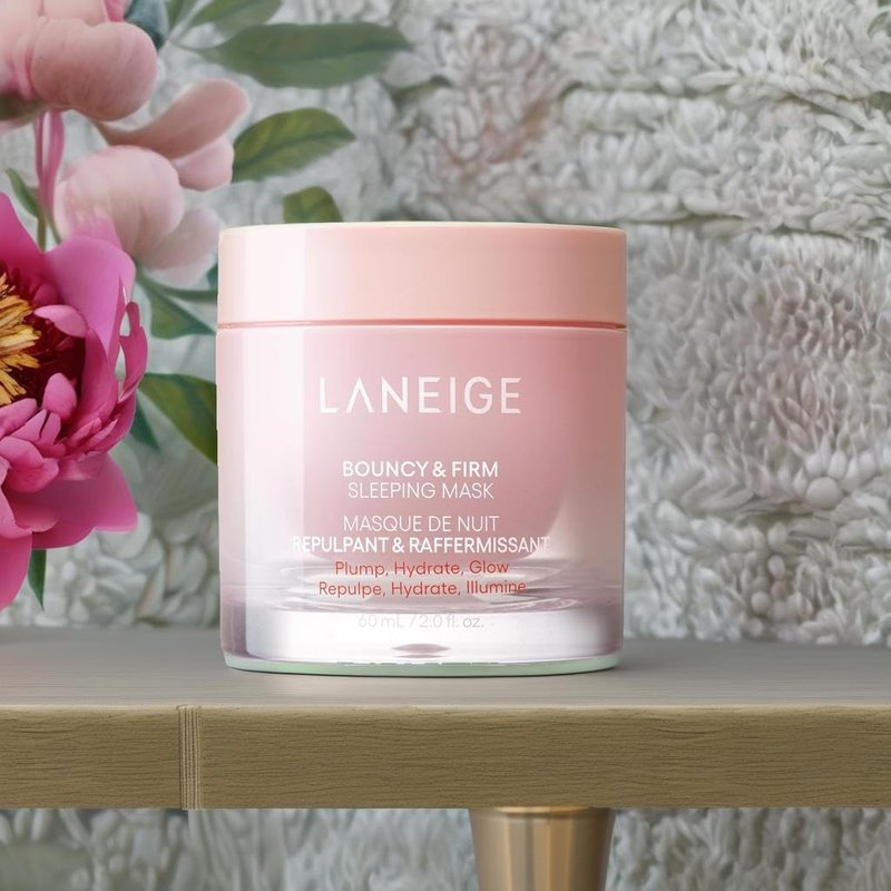 LANEIGE Bouncy & Firm Sleeping Mask: Korean Overnight Face Mask to Plump, Firm, & Boost Elasticity, with Peony & Collagen Complex for Visibly Plumper, Hydrated Skin| Korean Skin Care