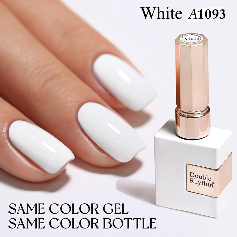Gel Nail Polish - Double Rhythm 15ML Pure Sheer Soak Off | DIY Manicure at Home (White-A1093)