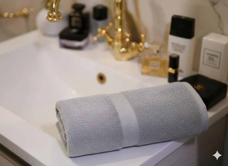 Towel and Linen Mart 4 Pack Extra Large Bath Towels (30 x 60 Inches) 100% Cotton, Ultra-Soft, Quick-Drying Absorbent Lightweight for Bath & Everyday Use (Cool Grey)