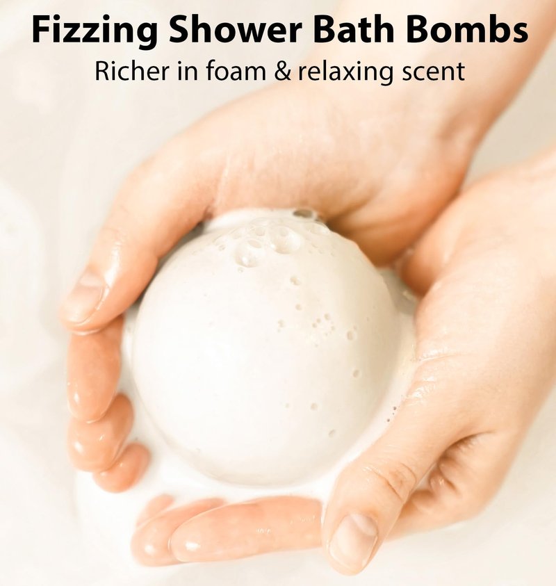 Lavender Bath Bombs Skin Nourishing Moisturize Niacinamide Serum Lavender Blueberry Fig Luxury Fizzing Spa Bubble Bath Gift Set for Sensitive Skin Stress Relief Relaxation Gift Birthday Christmas