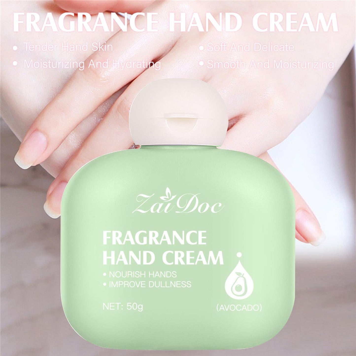 ZAIDOC Shea Butter Hand Cream, Moisturizing and Hydrating for Tender Hand Skin, Soft, Delicate & Smooth Feel, Long-Lasting Fragrance, Paraben-Free, 1.7 oz (1 Pack, Shea Butter)
