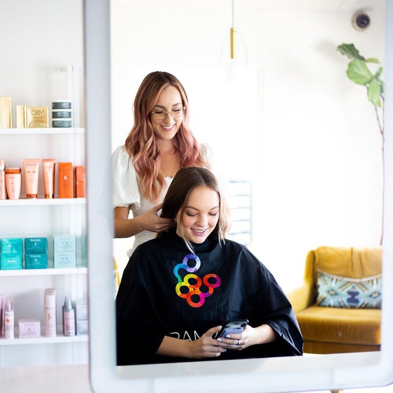 FRAMAR Color Cover Salon Cape - Hair Dye Cape with Snap Closure & Rubberized Chest | Professional Cosmetology Tool