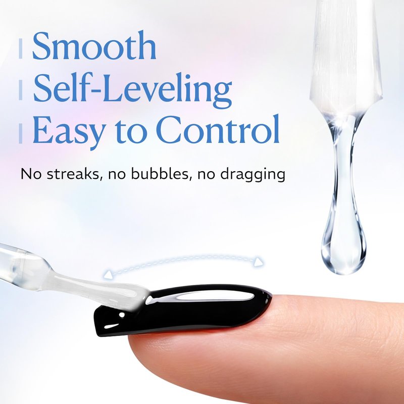 AZUREBEAUTY 18ml Gel Top Coat No Wipe High Gloss Gel Nail Polish Clear Top Coat Long Lasting Shine Finish Soak Off UV LED Nail Lamp for Manicure