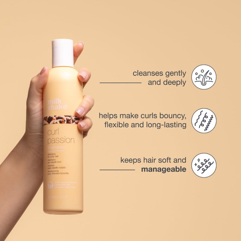 milk_shake Curl Passion Curly Hair Shampoo - SLES Free Shampoo for Curly Hair 10.1 oz