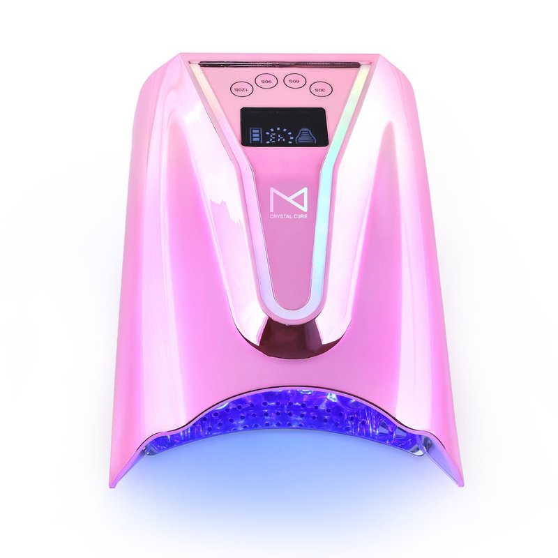 M - Crystal Cure 128W UV Nail Lamp - Fast Curing Nail Light with 45 Powerful 365nm+405nm LEDs - Cordless, Rechargeable, Auto Sensor - UV Light for Gel Nails for Manicures & Pedicures (Unicorn Purple)