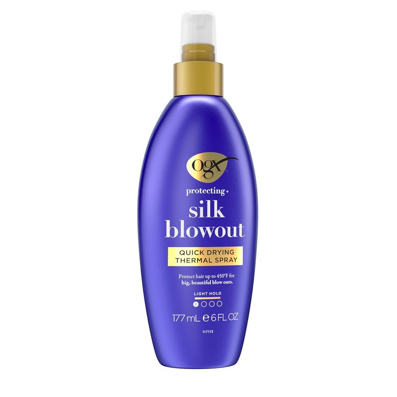 OGX Heat Protectant Spray - Quick Drying Thermal Protection for Soft, Shiny Hair | 6 fl. oz, Shields Up to 450°F