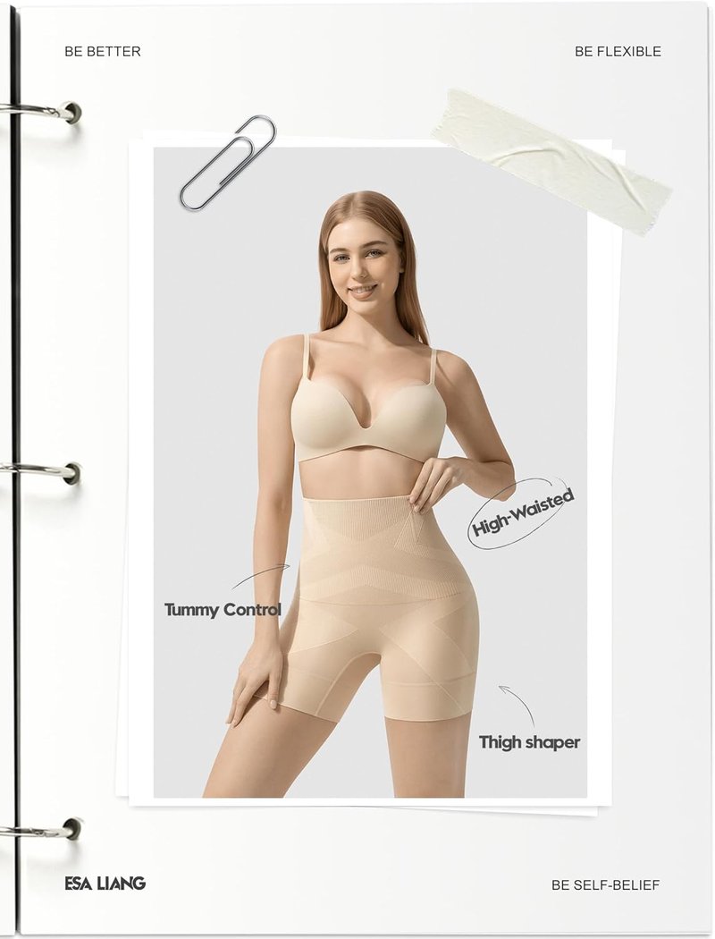 Esa Liang Shapewear Tummy Control Shorts | Seamless High-Waisted Body Shaper for Women