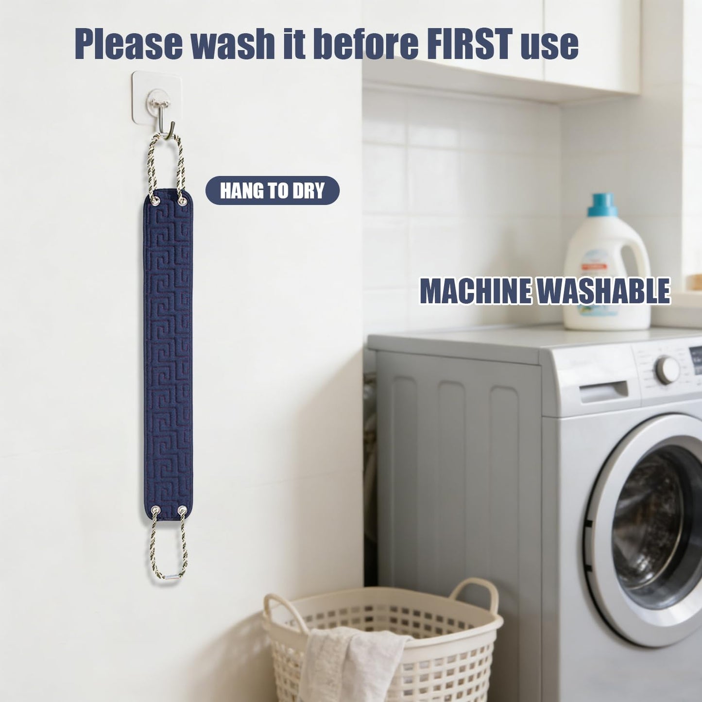 Back Scrubber for Shower for Women Men, 38 Inches Double-Sided Exfoliating Body Scrubber with Handles, Back Washer for Shower, Bath Scrubber for Body, Back Exfoliator Body Cleaner to Scrub Your Skin