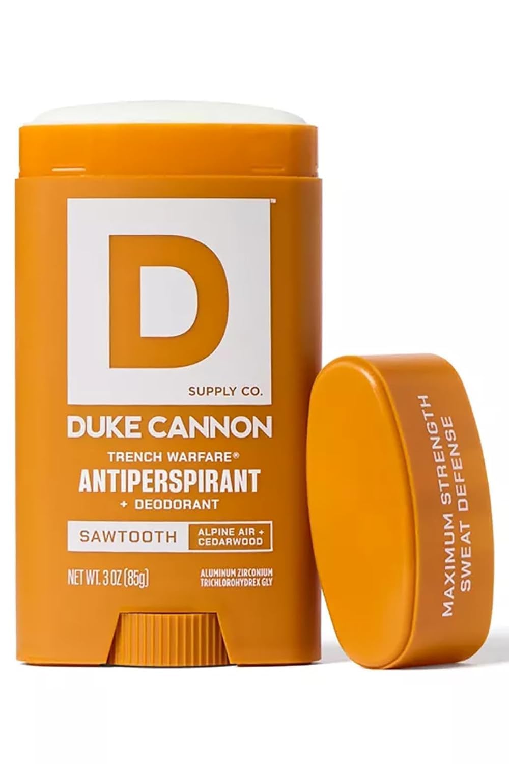 Duke Cannon Sawtooth Trench Warfare Antiperspirant Deodorant for Men – Alpine Air & Cedarwood Scent, 3 oz – Long-Lasting Sweat Protection, Paraben-Free