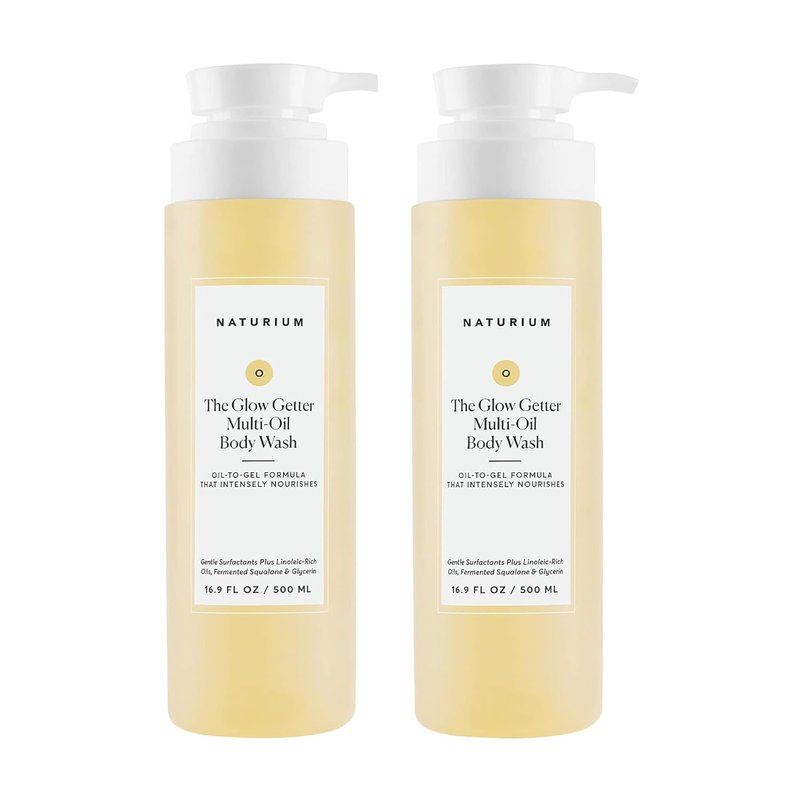 Naturium The Glow Getter Multi-Oil Body Wash - Hydrating Gentle Cleanser, 16.9 oz (Duo 2-Pack)