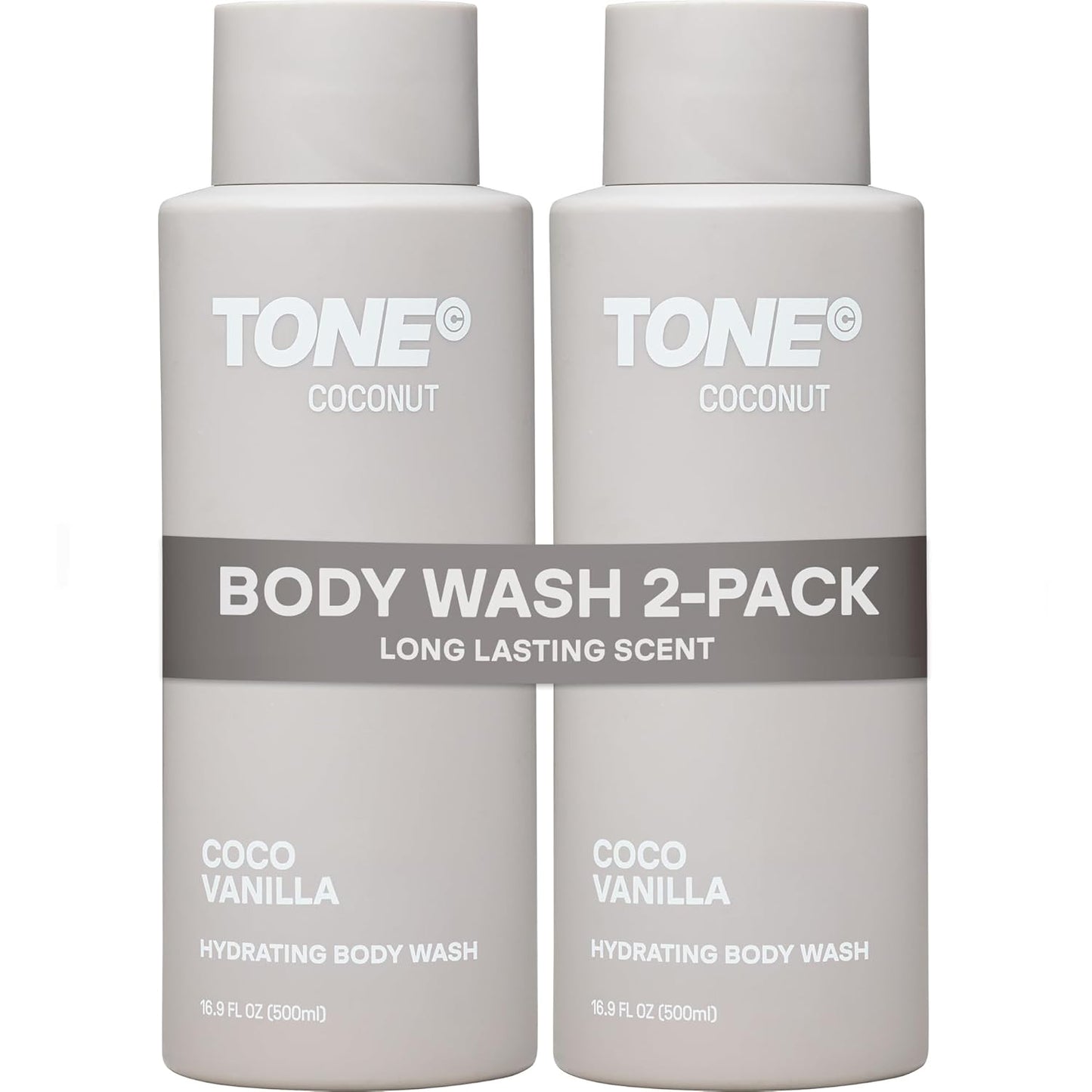 TONE Hydrating Body Wash - Coconut Cleansers for Clean, Moisturized Skin | 16.9 fl oz, 2 Pack