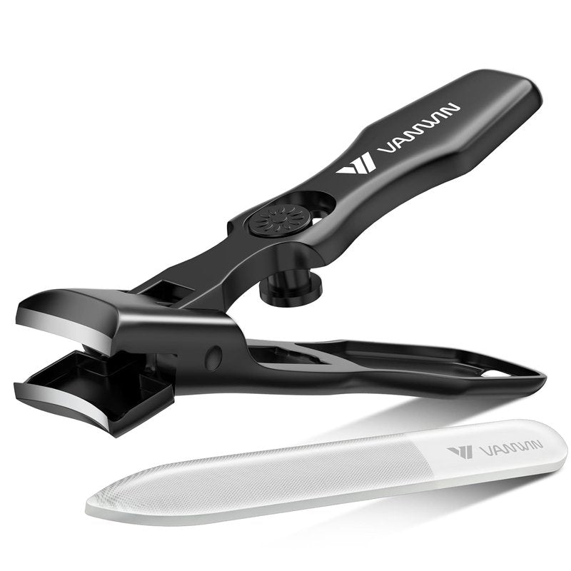 German Nail Clippers for Thick Nails - Heavy-Duty Toenail Clippers with Safety Lock | Wide Jaw Opening for Men & Seniors
