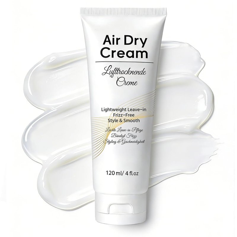 Air Dry Cream for Hair - No-Heat Styling to Smooth Frizz | 4 Fl Oz, Effortless Air-Dried Look