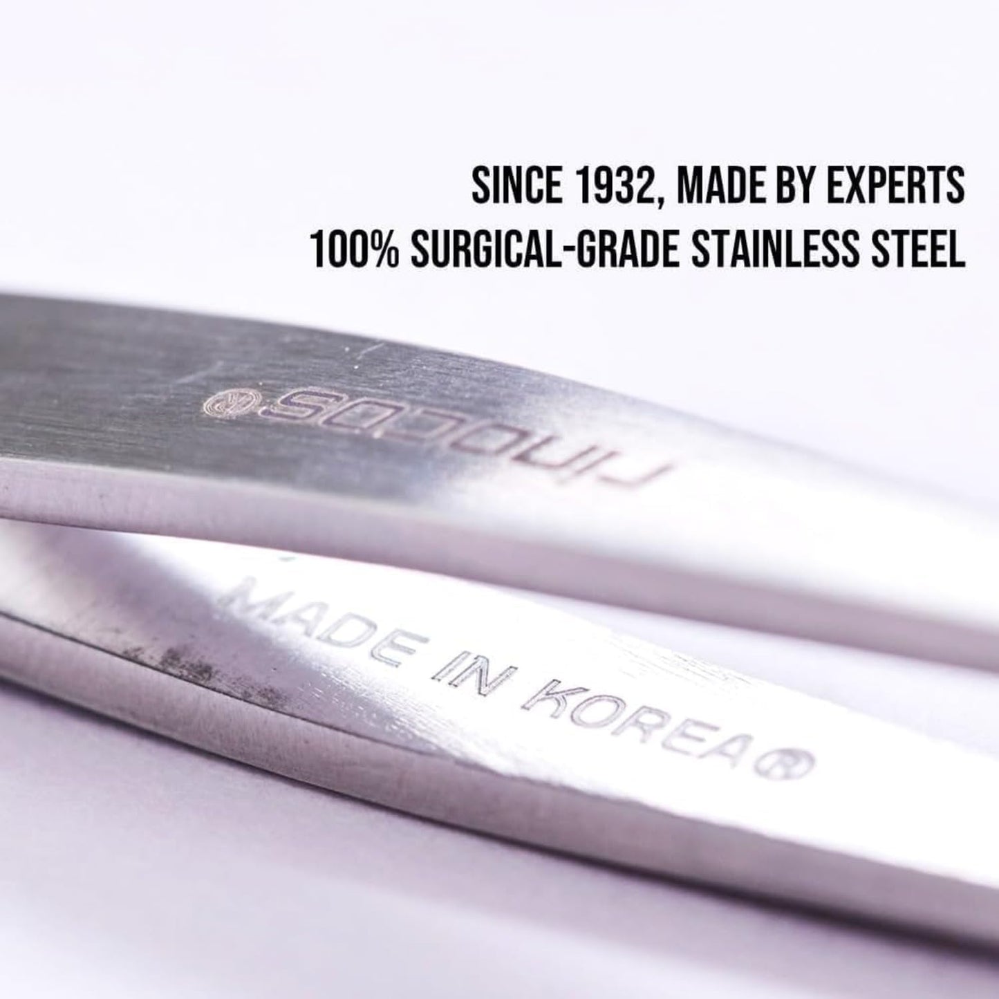 [Premium Hand-Made] Tweezers for women facial hair - Round tip Tweezers, Eyebrow Tweezers, 304 Surgical-grade Stainless Steel for Safety, Precision tweezers, Facial Hair for Men & Women