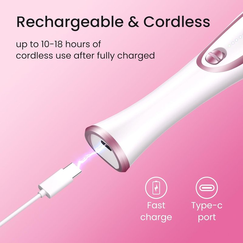 Professional Manicure Pedicure Kit - Cordless Electric Nail File, 20,000 RPM, 11 Bits | Rechargeable Foot & Hand Care Tool