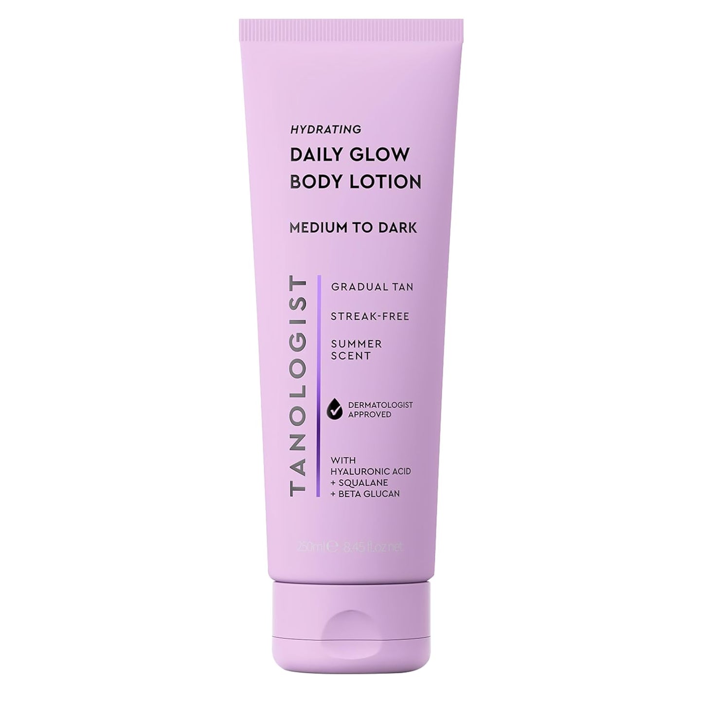 Tanologist Hydrating Daily Glow Body Lotion | Medium/Dark Gradual Self Tanner, Vegan Formula, 8.45 fl oz
