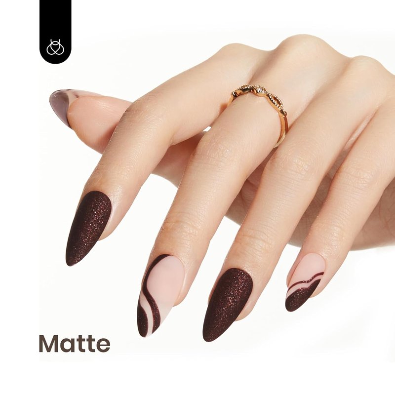 Beetles Brown Glitter Gel Nail Polish - Chocolate Brown Soak Off 15ml | Perfect for DIY Nail Art & Manicure