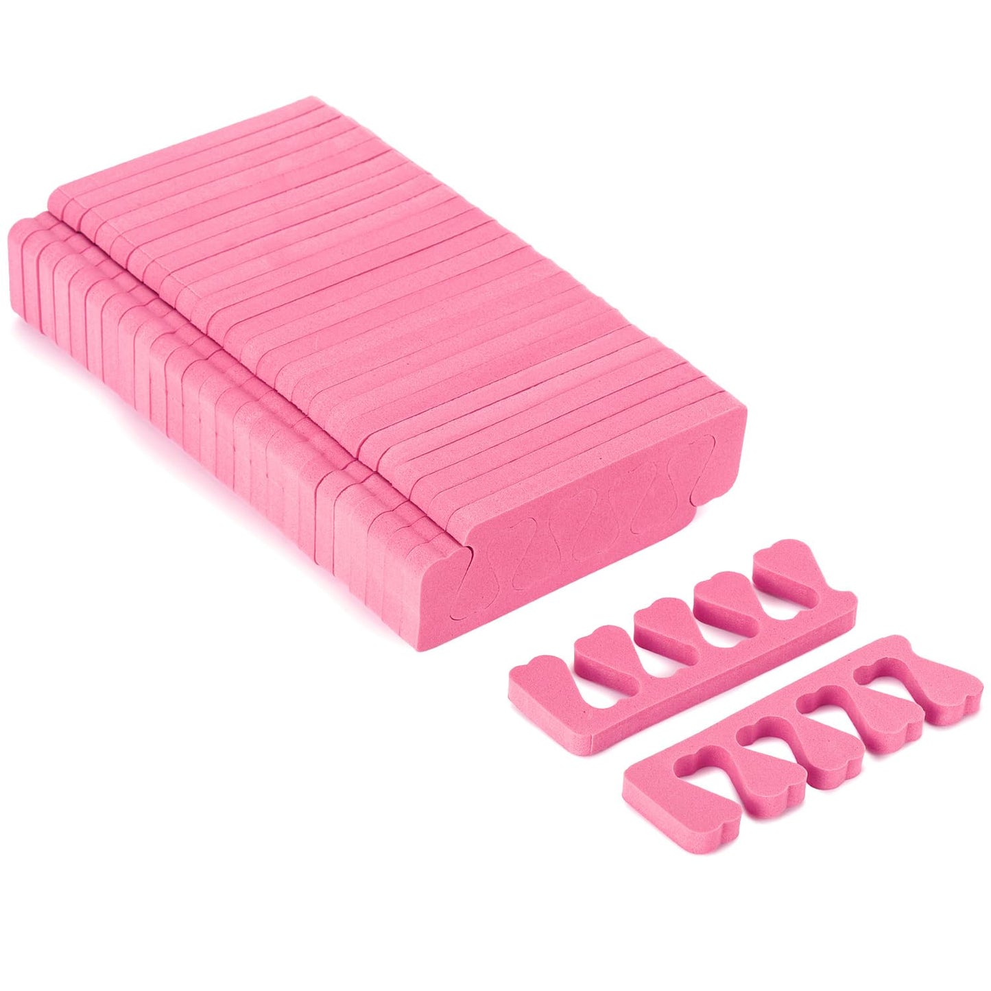 Skiennix Toe Separators Set - 52 Premium Pedicure Tools for Spa Parties | Pink