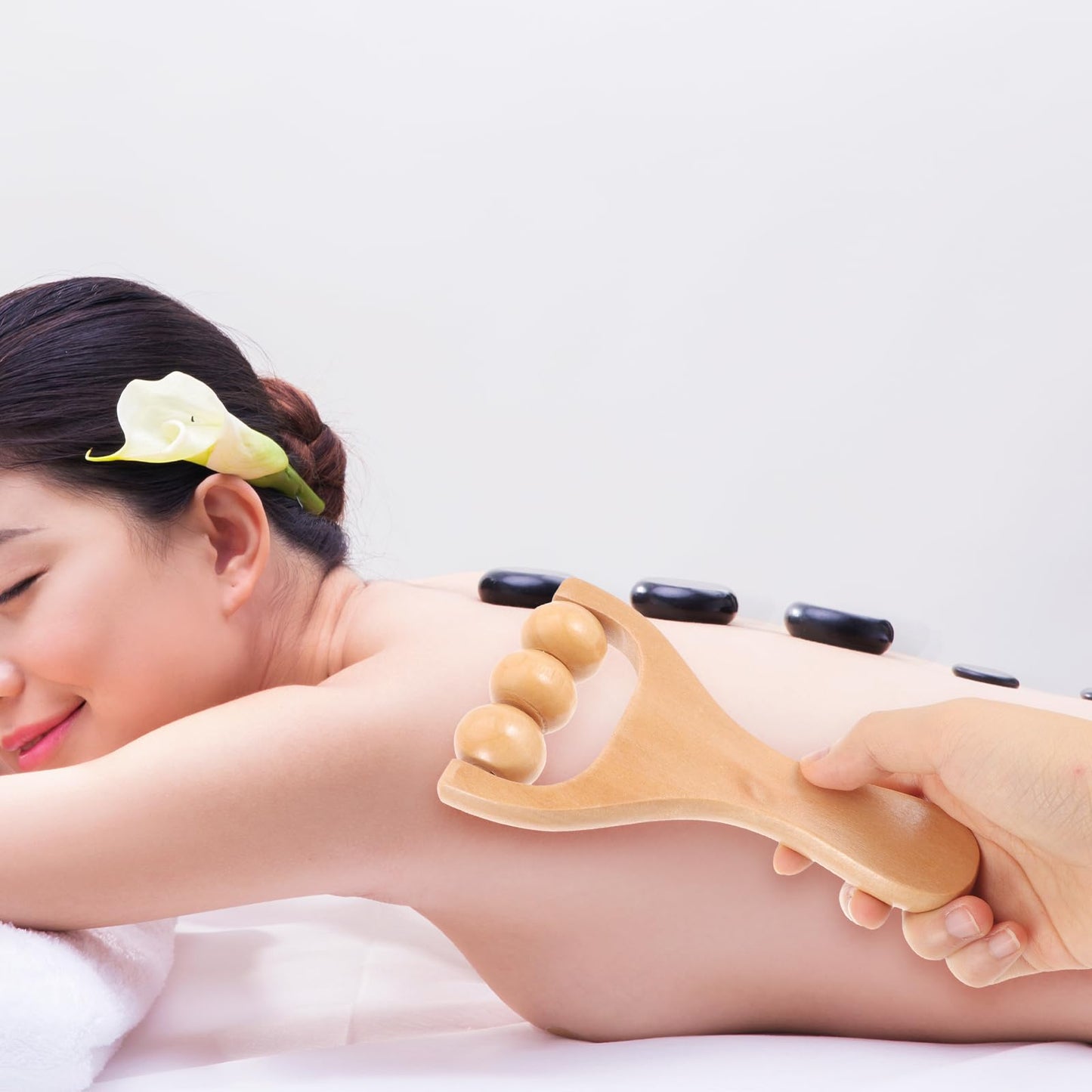 Healvian Wooden Massage Roller Tool Set for Full Body Relief Neck Shoulder Foot Leg Muscle Acupoint Therapy 2Pcs Compact Size 5.85 Inch Each