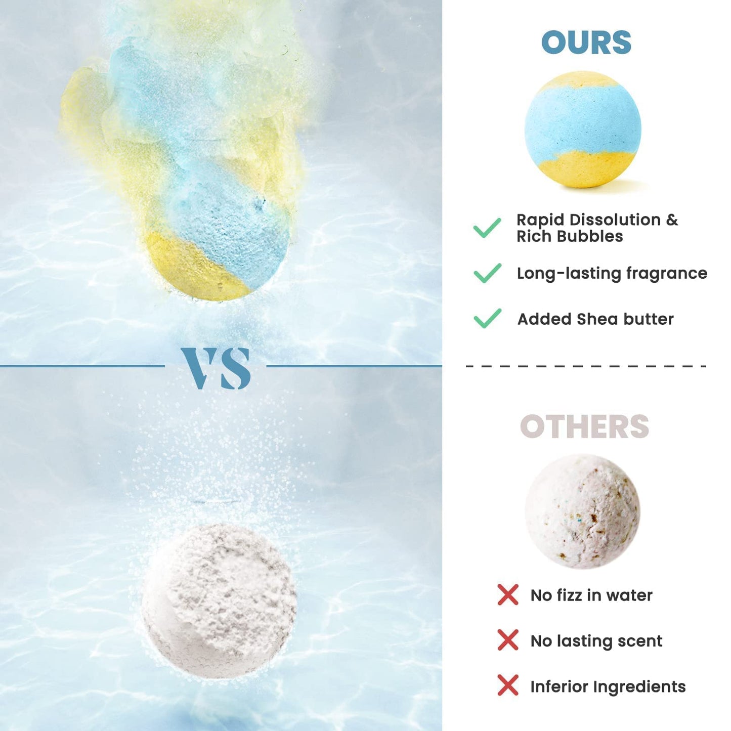 ZenBombs Bath Bombs Set, 20 pcs Natural Shea Butter & Safe Oil Bath Bomb for Skin Moisturizing, Handmade Bubble Bath & Fizzy, Ideal Presents for Women