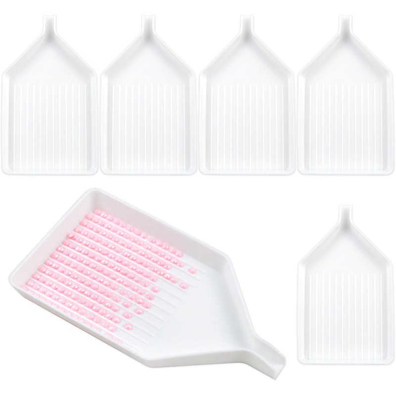 6 PCS Plastic Diamond Painting Bead Sorting Trays – Durable Craft Accessories for DIY Diamond Art, Nail Art & Phone Decoration