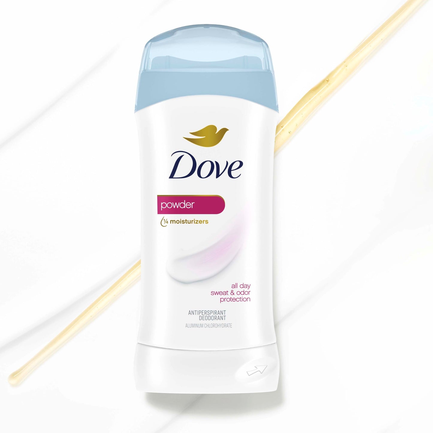 Dove Invisible Solid Antiperspirant Deodorant Stick 2 Count Powder for Women For All Day Underarm Sweat & Odor Protection 2.6 oz