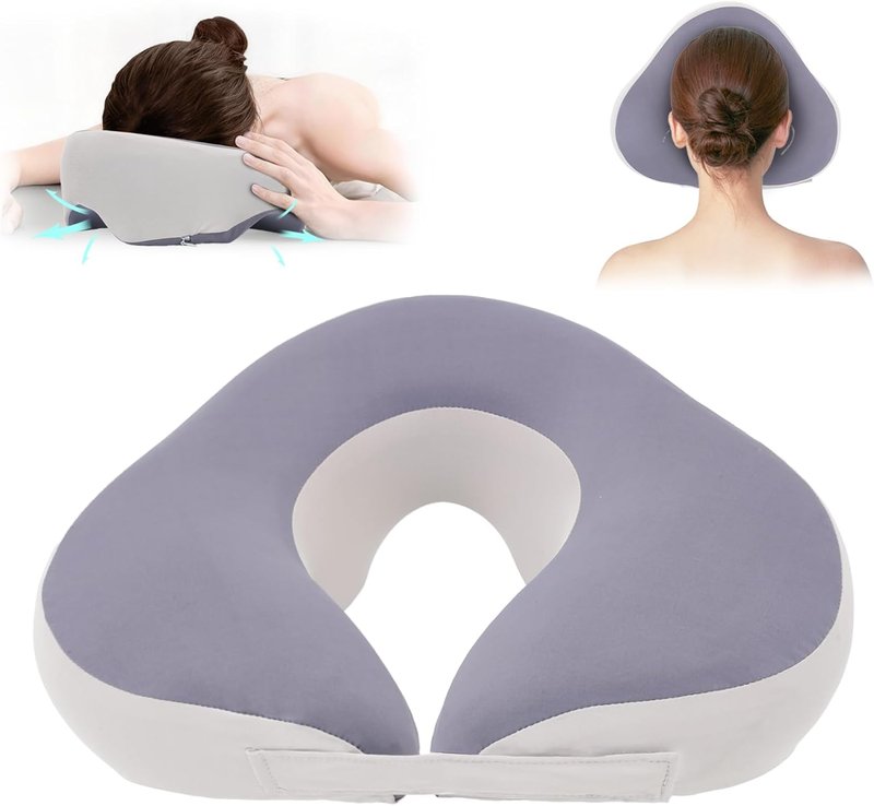 Face Down Pillow for Eye Surgery Recovery | Adjustable Prone Headrest for Retinal Detachment - Grey, Removable Cover