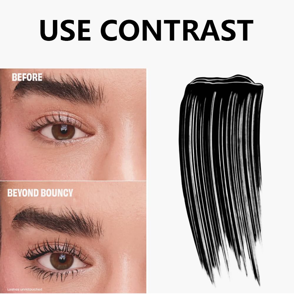 Waterproof Mascara Tubing Mascara Eye Makeup, Volumizing Lengthening Defining Multiplying Long-Lasting Formula, Smudge-Proof Sweat-Resistant, Blackest Black