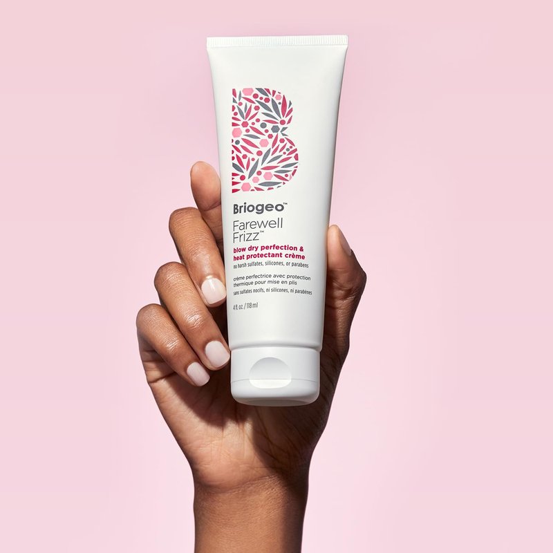 Briogeo Farewell Frizz Blow Dry Perfection & Heat Protectant Crème | Silicone-Free Styling Cream for Frizz Control, Smoothness & Shine | Protects Up to 450°F | Vegan & Cruelty-Free