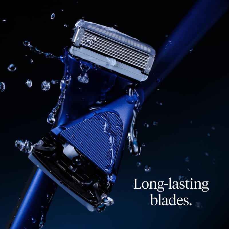 House of Atlas Men's Razor Blade Refills, Precision Trim Edge, 8 Count