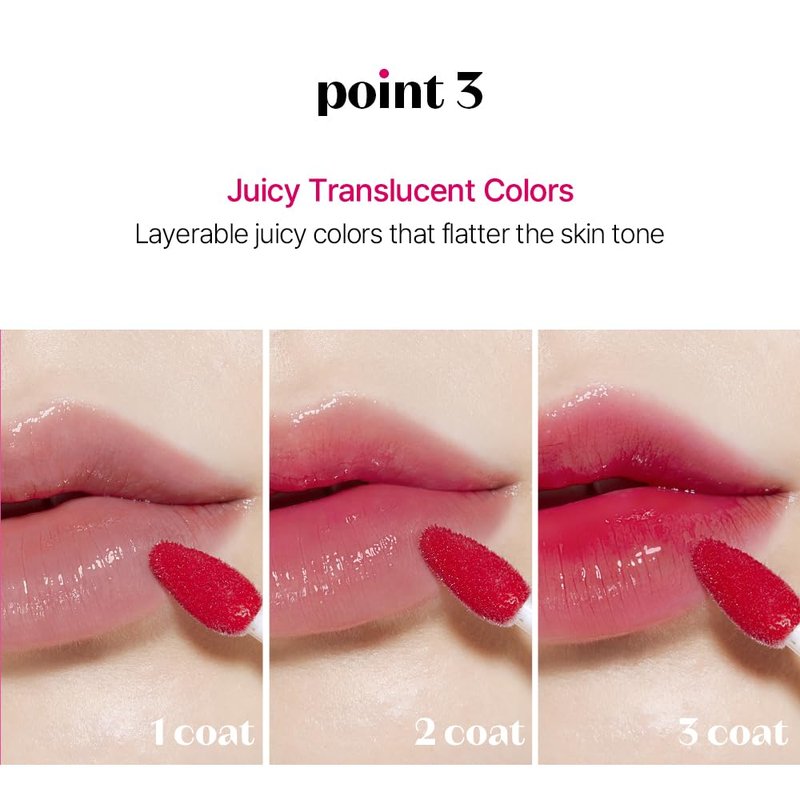 ETUDE Glow Fixing Tint #6 Peach Blended | Non-Sticky Glossy Shine Lip Stain | Fills up with Comfortable Moisture | Tints for Dry Lips