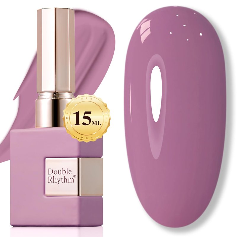 **Double Rhythm Gel Polish - Pure Sheer Soak Off Formula for DIY Manicure | Wine Purple 15ML**