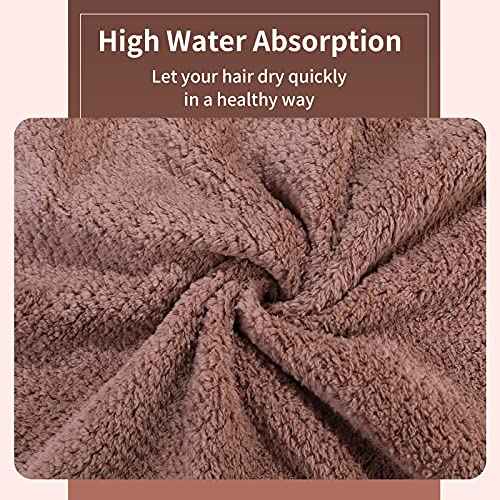 Microfiber Hair Towel Quick Dry Hair Towel Hair Drying Towels Suitable for All Kinds of Hair Ultra Absorbent Long and Thick Hair 24X48inch Dark Brown (1pcs)
