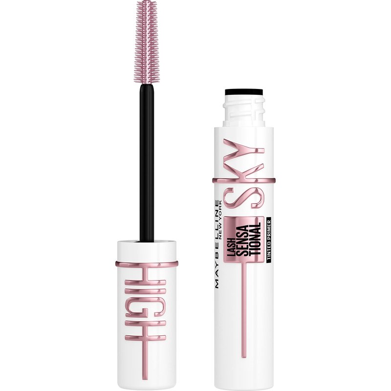 Maybelline Lash Sensational Sky High Serum Infused Lash Primer for Mascara, Lengthening, Thickening, Tinted and Washable Formula, Soft Black, 1 Count