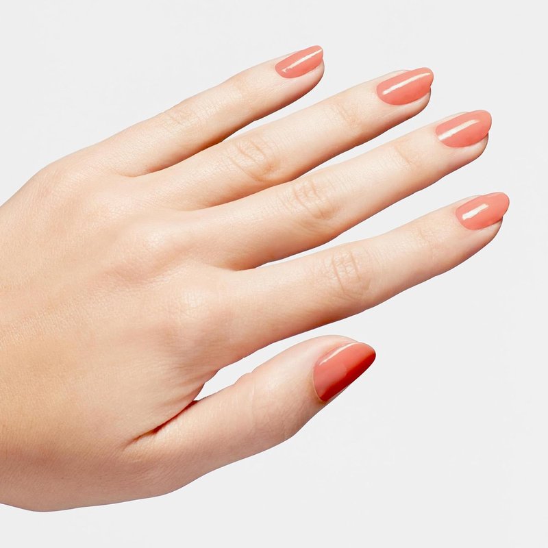 OPI Infinite Shine On a Mission | Sheer Bright Orange Crème Long Wear Gel Like Nail Polish | Vegan, Long Lasting, Streak Free