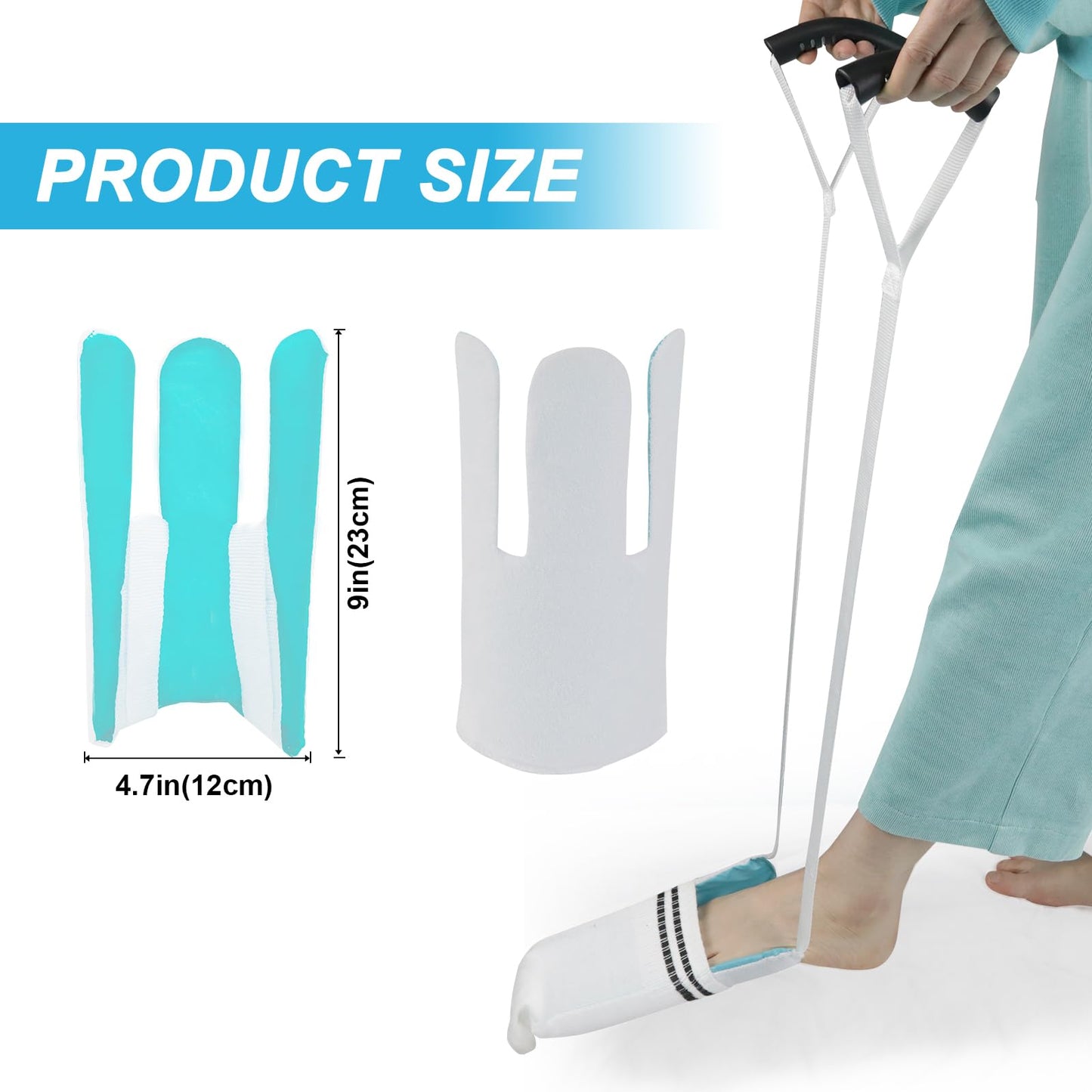 Sock Aid - Sock Aid Device for Seniors, Sock Aids for Putting on and Off, Sock Helper Aide Tool for Disabled, Pregnant, Sock Slider, Sock Assistant Device No Bending (Anti-Slip Handle)