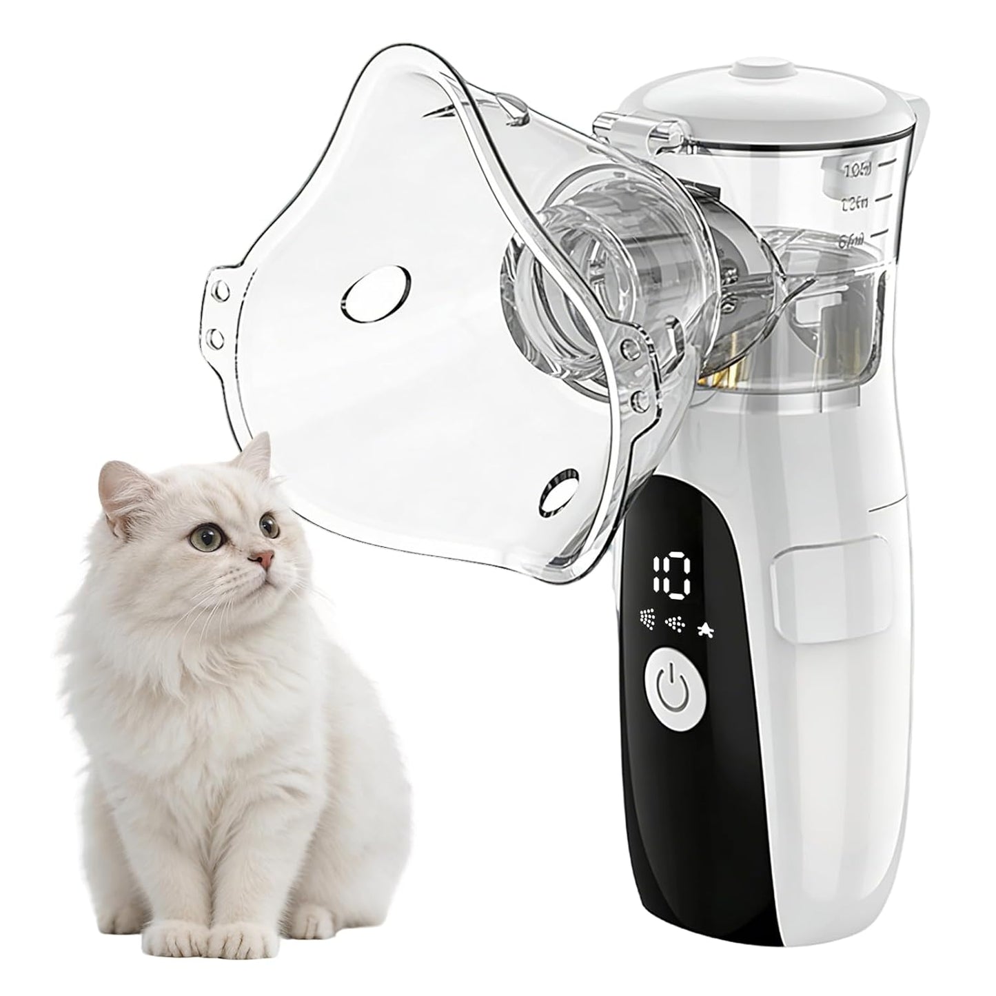 Skiennix Portable Nebulizer - Smart Digital Mesh for Cats & Dogs | 2-Speed Settings & Self-Cleaning Function