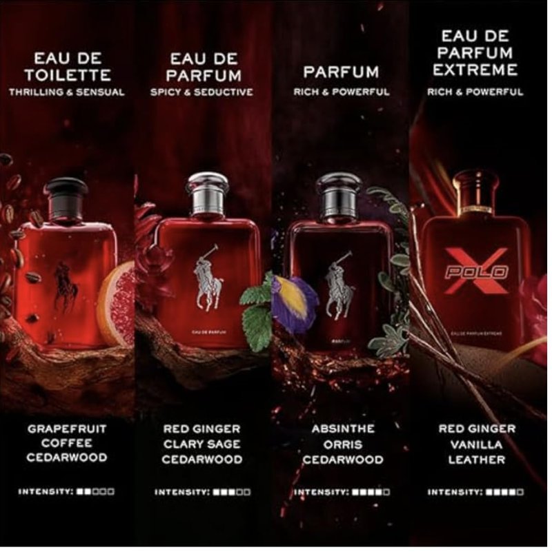 Ralph Lauren Fragrances - Polo Red Eau de Toilette - Woody & Spicy Men's Cologne - Medium Intensity with Grapefruit & Saffron