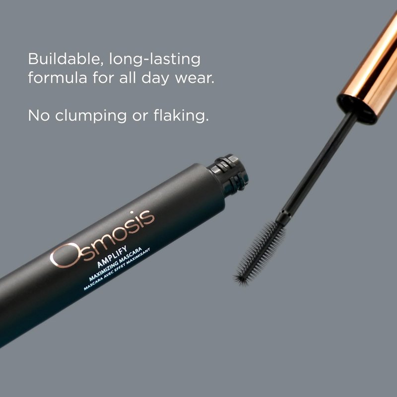 Osmosis AMPLIFY Maximizing Mascara, Volumizing & Lengthening, Clump-Free, Stronger-Looking Lashes Black, 0.34 fl oz