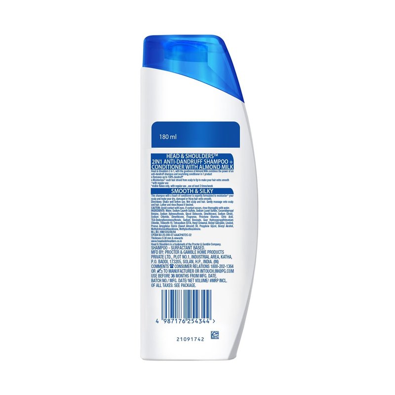 Head & Shoulders Smooth and Silky 2-in-1 Anti-Dandruff Shampoo & Conditioner | 180ml