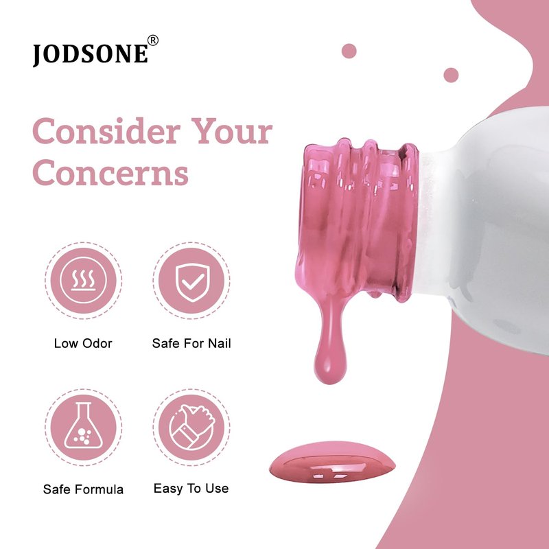 JODSONE Dark Pink Gel Nail Polish - 16.5ml Soak Off LED Formula for DIY Nail Art