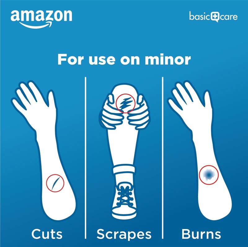 Amazon Basic Care Sheer Adhesive Pad Bandages for Minor Cuts, Scrapes and Wounds, Extra Large 3 x 4 in, Non-Stick Pad, 30 Count