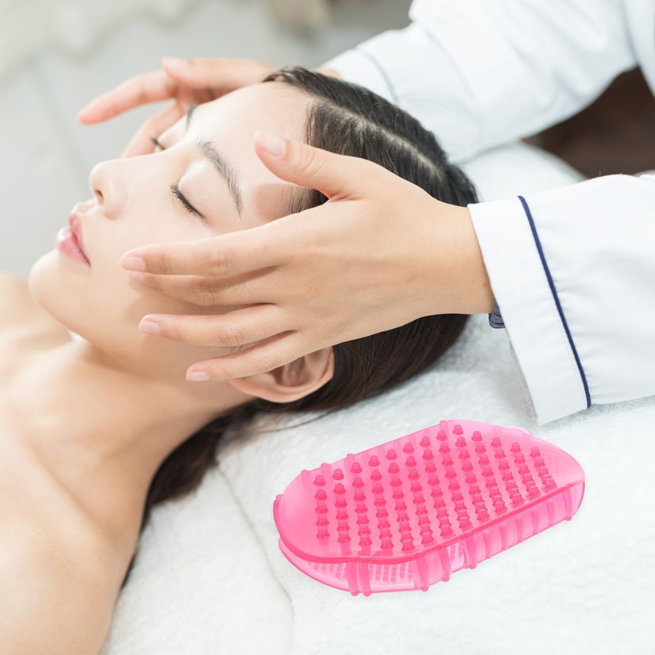 Healifty Massage Brush 2-Pack Double-Sided Silicone Body Scrubbers for Bath Exfoliating and Relaxation Convenient Household Spa Tool with Comfortable Grip 5.90X4.29X0.98In