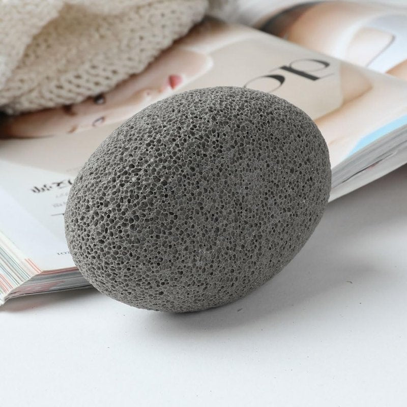 Natural Foot Pumice Stone for Feet, Borogo 4-Pack Lava Pedicure Tools Hard Skin Callus Remover for Feet and Hands Grey
