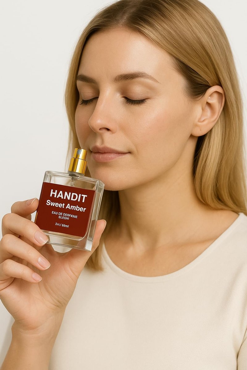 HANDIT Sweet Amber Eau de Parfum Spray 60 ml / 2 fl oz – Inspired by BR540 – Long-Lasting Unisex Fragrance with Notes of Jasmine, Saffron & Amberwood