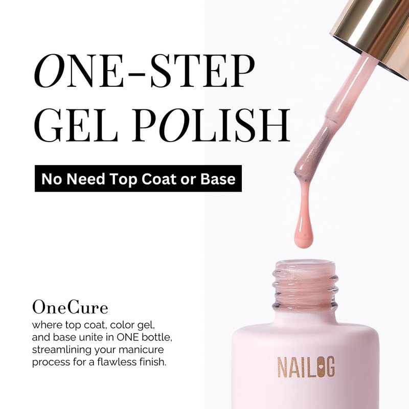 Light Pink Gel Nail Polish - 3-In-1 Soak Off UV Formula | 12ml Ballet Pink for DIY Manicure & Gifting
