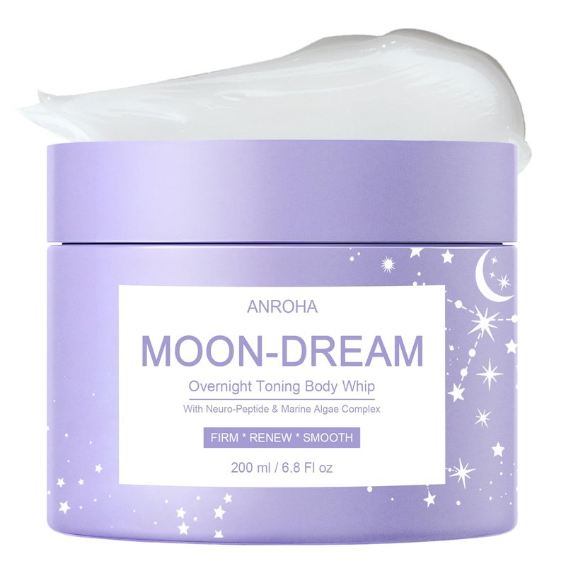 Anroha Moon Dream Overnight Toning Whip - Get Body Firming Cream for Women - Age Defying Lift and Frim Cream Helps Target the Appearance of Loose Skin On the Body 6.8 Fl oz