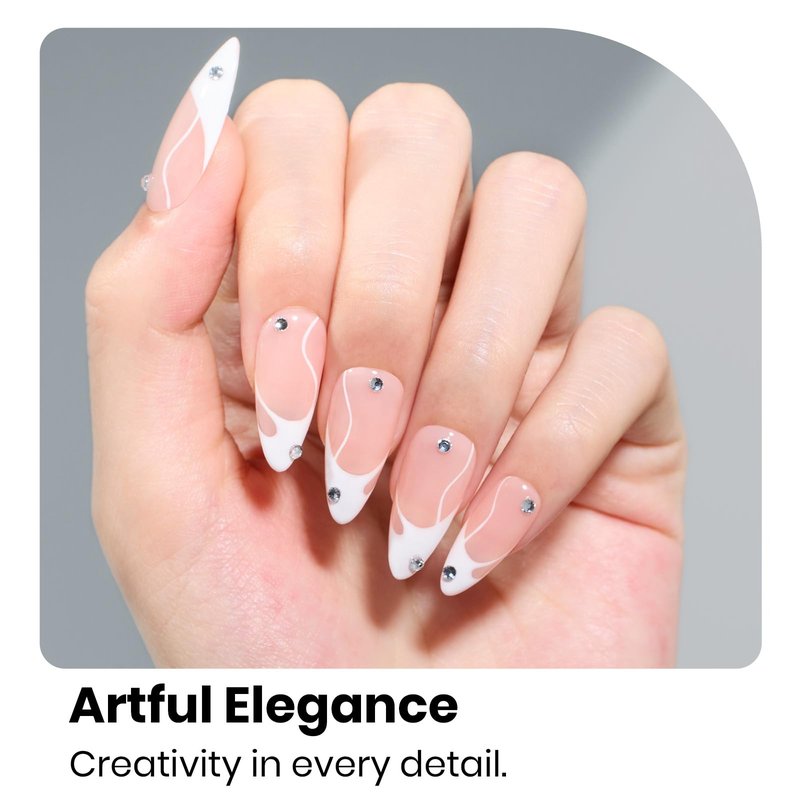 Beetles White Gel Nail Polish - French White 1PC 15ml Gel Polish Soak Off UV LED Needed Nail Art Summer Manicure Salon DIY Design at Home 4th of July Nails Gifts for Woman