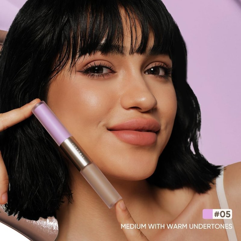 JUDYDOLL Liquid Contour & Under Eye Brightening,Highlighter, Buildable, Ultra-Blendable Contour, Face Contouring Liquid (05 Medium With Warm Undertones)