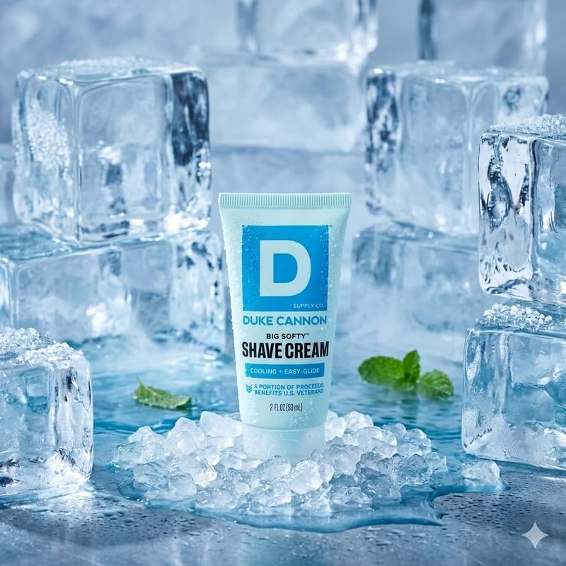 Duke Cannon Men’s Shave Cream - Moisturizing 2 oz Travel Size for Smooth, Comfortable Shaves